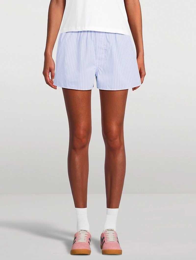 Serif Logo Boxer Shorts Stripe Print