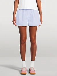 Serif Logo Boxer Shorts Stripe Print