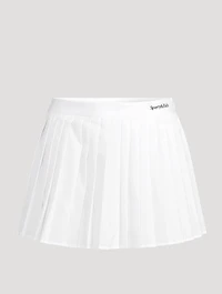 Serif Logo Pleated Tennis Skirt