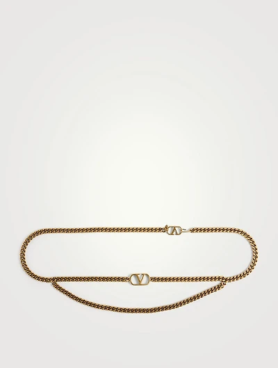 VLogo Signature Draped Chain Belt
