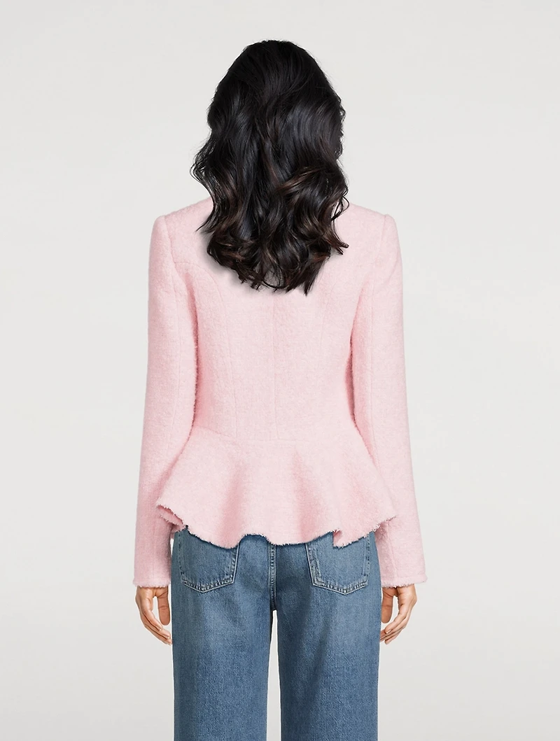 Morrow Double-Breasted Bouclé Blazer