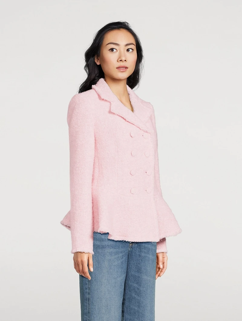 Morrow Double-Breasted Bouclé Blazer