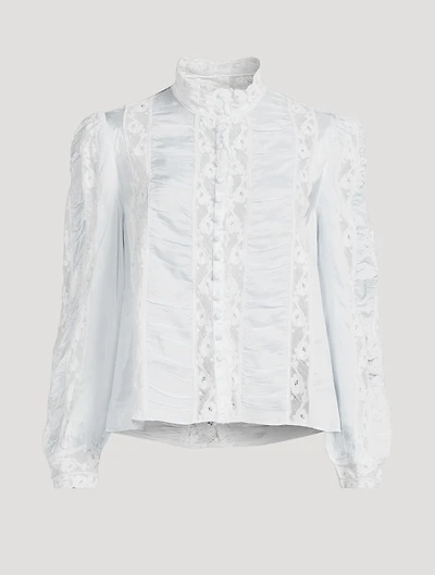 Jacque Lace-Trimmed Blouse