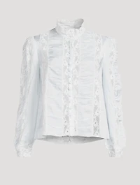 Jacque Lace-Trimmed Blouse