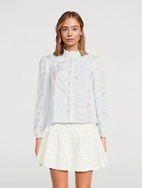 Jacque Lace-Trimmed Blouse