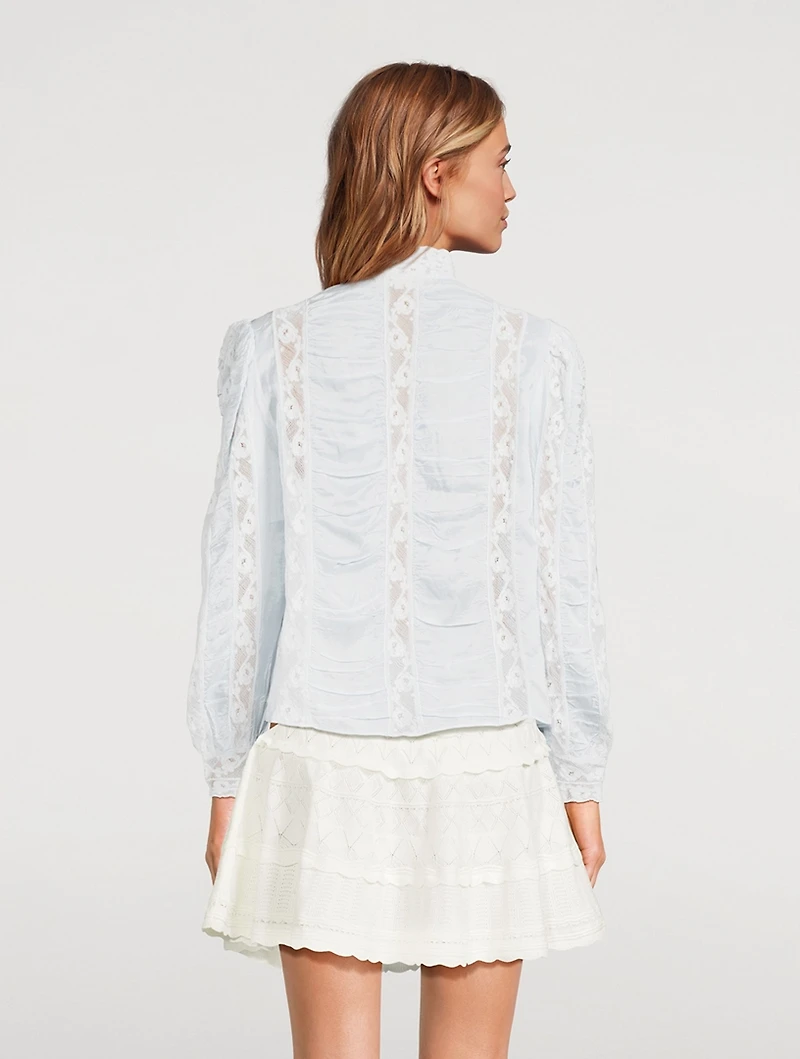 Jacque Lace-Trimmed Blouse