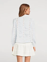Jacque Lace-Trimmed Blouse
