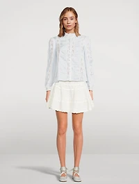 Jacque Lace-Trimmed Blouse