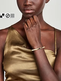 Thick Squared Bangle Bracelet