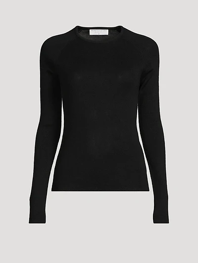 Micro Rib Wool Silk Sweater