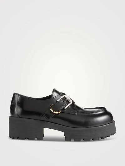 Voyou Leather Monk-Strap Loafers