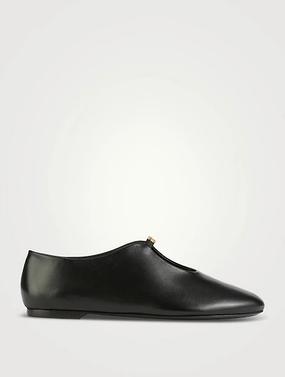 4G Liquid Leather Ballerinas