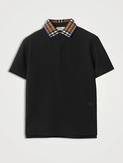 Check Collar Polo Shirt