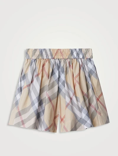 Check Cotton Shorts