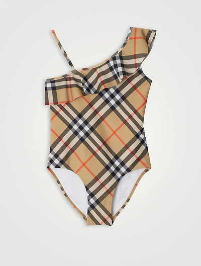 Check One-Piece Swimsuit