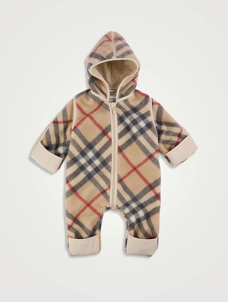 Check Fleece Jumpsuit