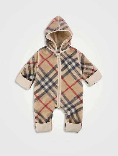 Check Fleece Jumpsuit