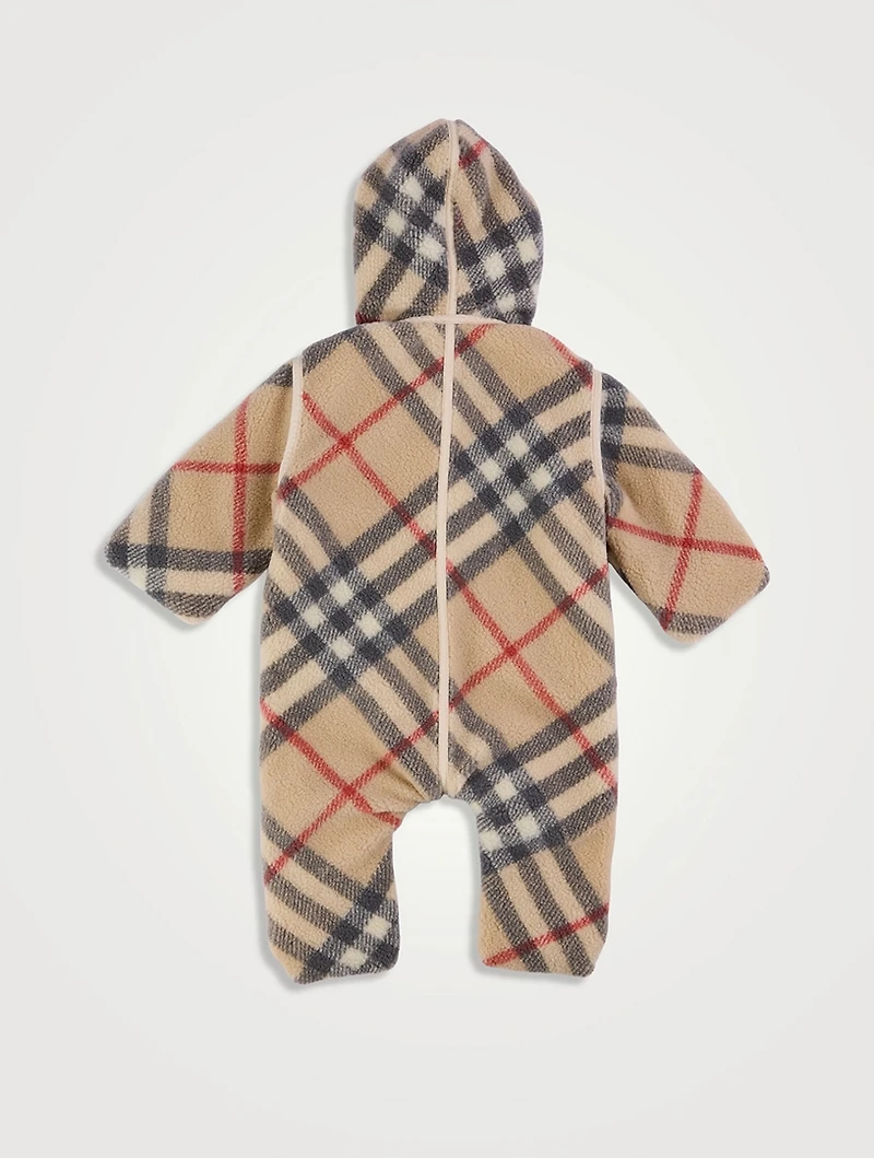 Check Fleece Jumpsuit