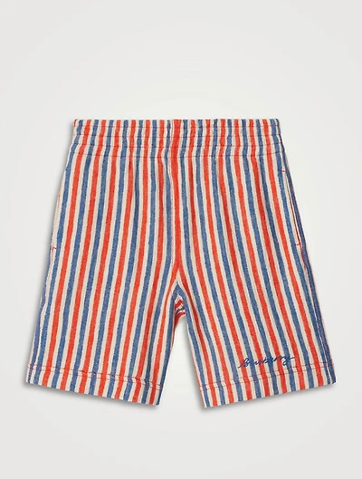 Striped Cotton Shorts