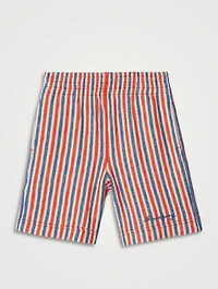 Striped Cotton Shorts