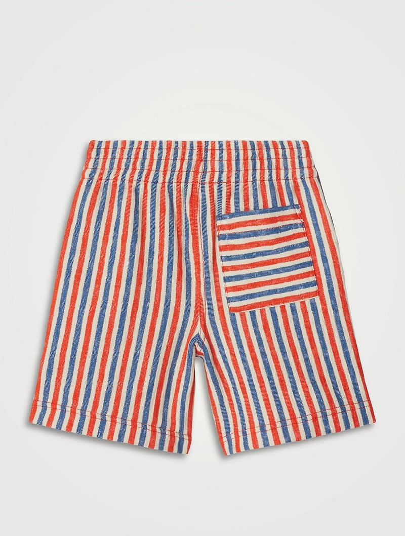 Striped Cotton Shorts