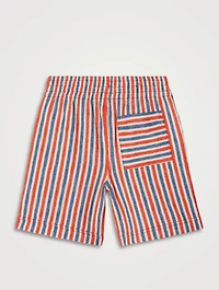 Striped Cotton Shorts