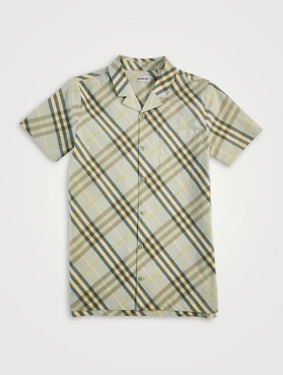 Check Cotton Short-Sleeve Shirt