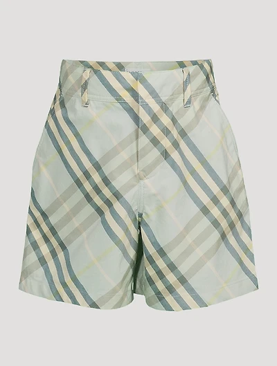 Check Cotton Shorts