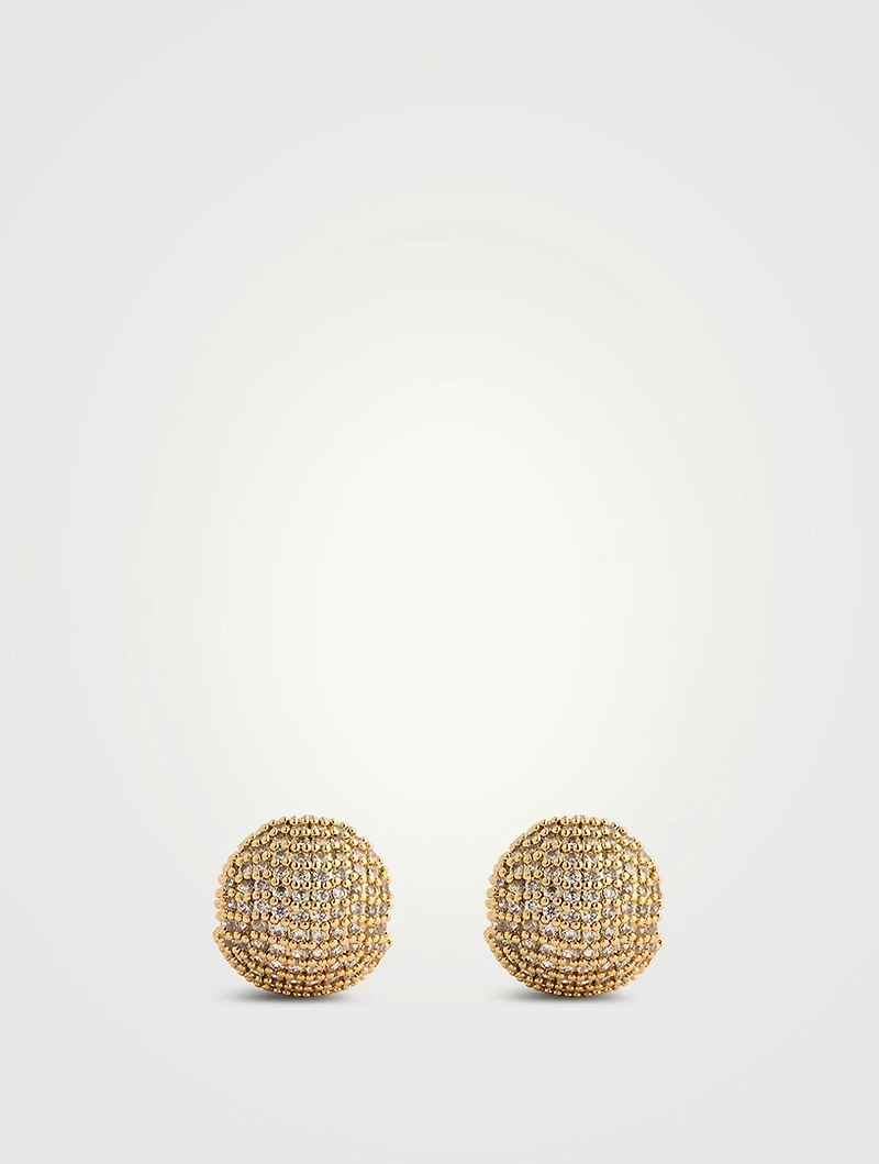 Baby Ball Pavé Earrings