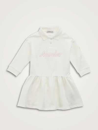Stretch Cotton Long-Sleeve Polo Dress
