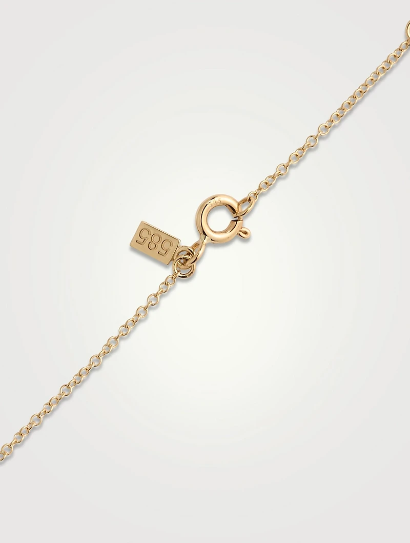 14K Gold Lucky Horseshoe Necklace With Diamonds