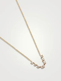 14K Gold Carrie Necklace With Diamonds