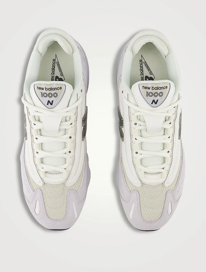 1000 Suede And Mesh Sneakers