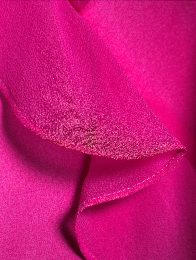 Rialto Ruffled Silk Charmeuse Maxi Dress