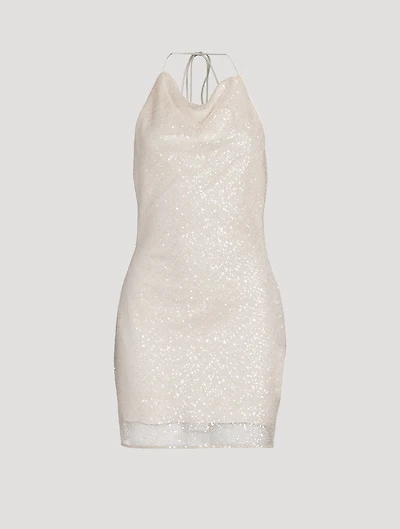 Alaya Sequin Halter Mini Dress