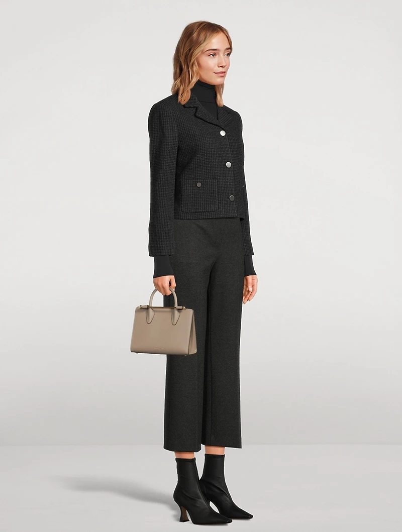 Boxy Herringbone Blazer