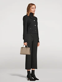 Boxy Herringbone Blazer
