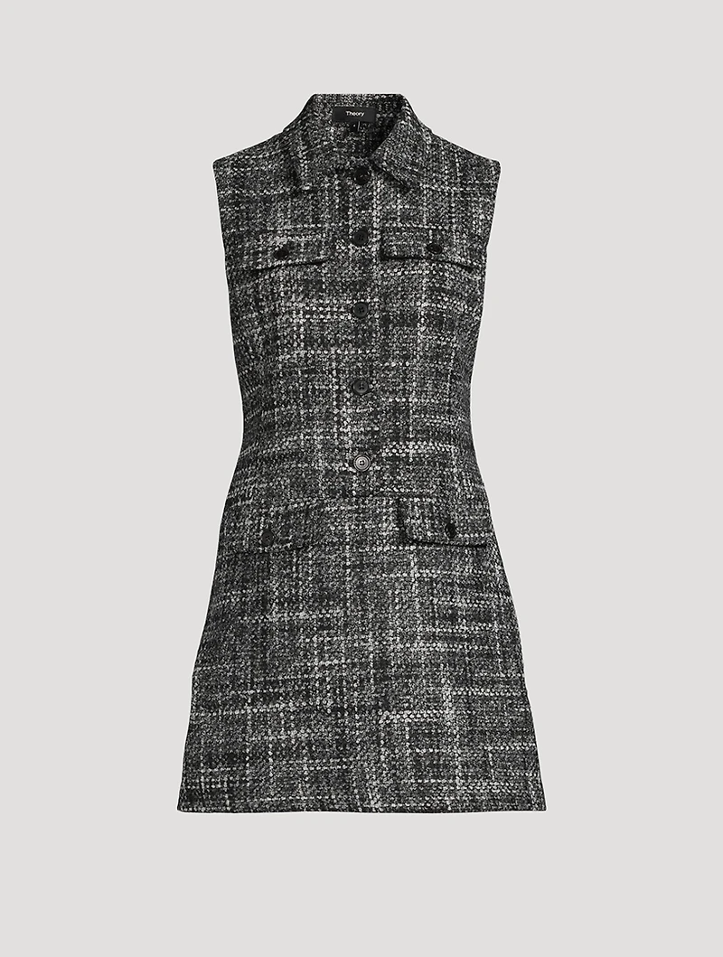 Mélange Tweed Mini Dress