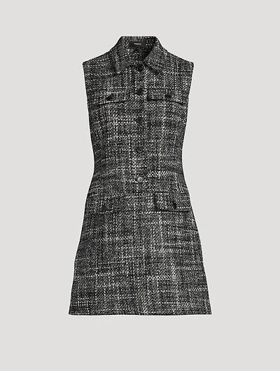 Mélange Tweed Mini Dress