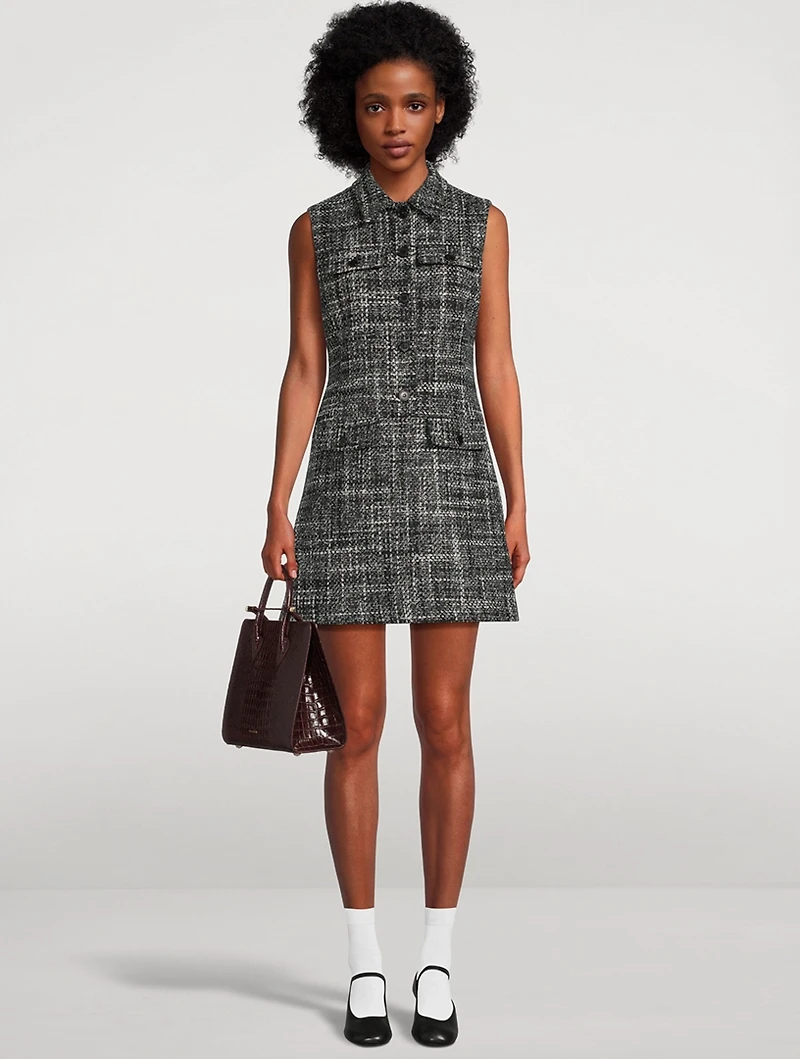 Mélange Tweed Mini Dress