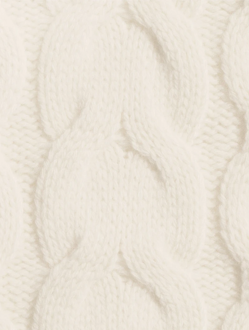 Cable-Knit Felted Wool Cashmere Sweater Vest