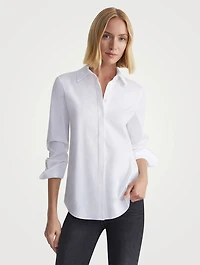 Wright Stretch Cotton Straight-Fit Shirt
