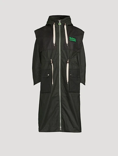 GANNI x Barbour Waxed Cotton Parka