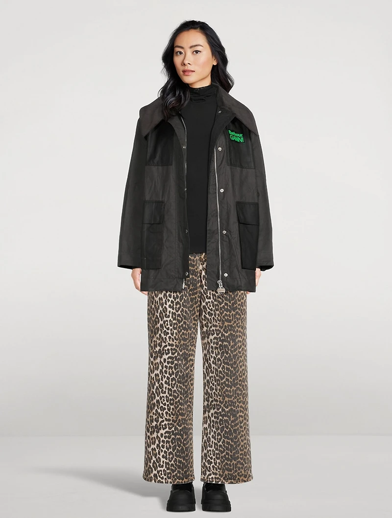 GANNI x Barbour Waxed Cotton Duffle Coat