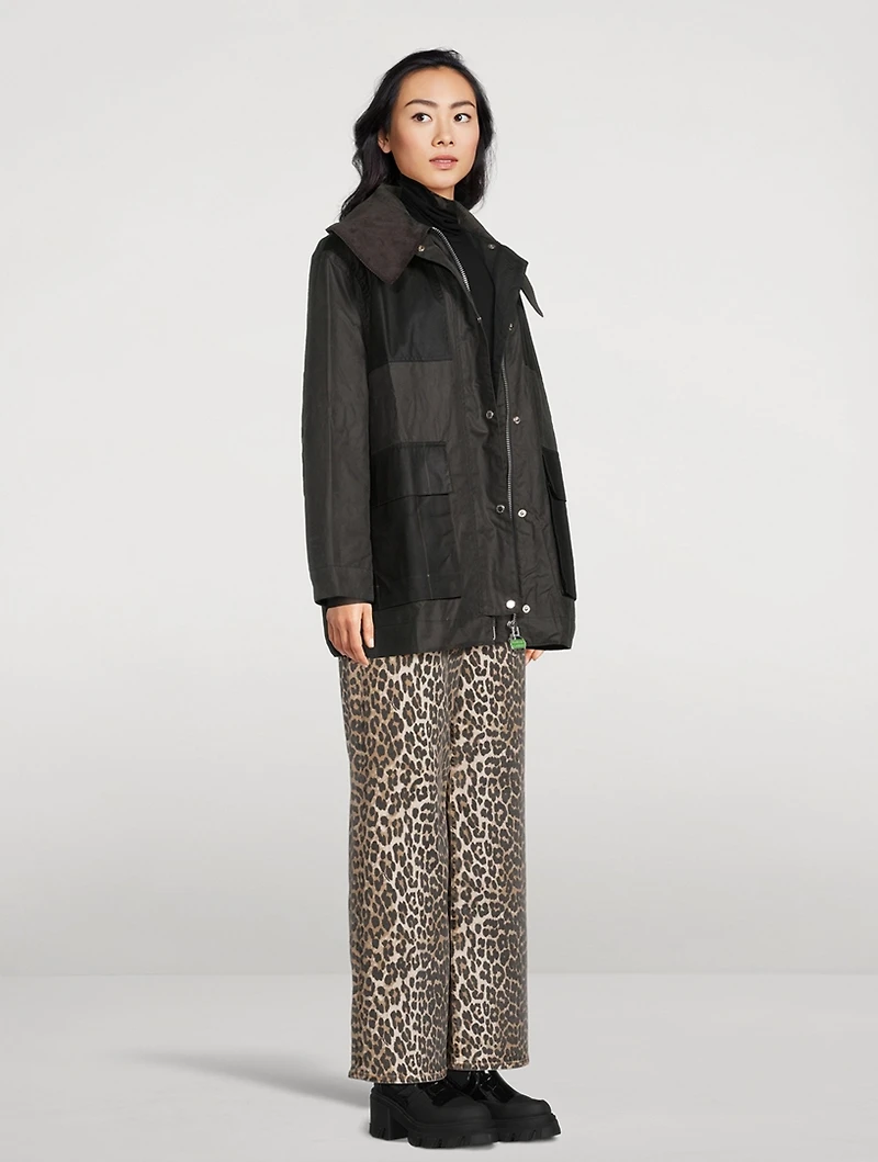 GANNI x Barbour Waxed Cotton Duffle Coat