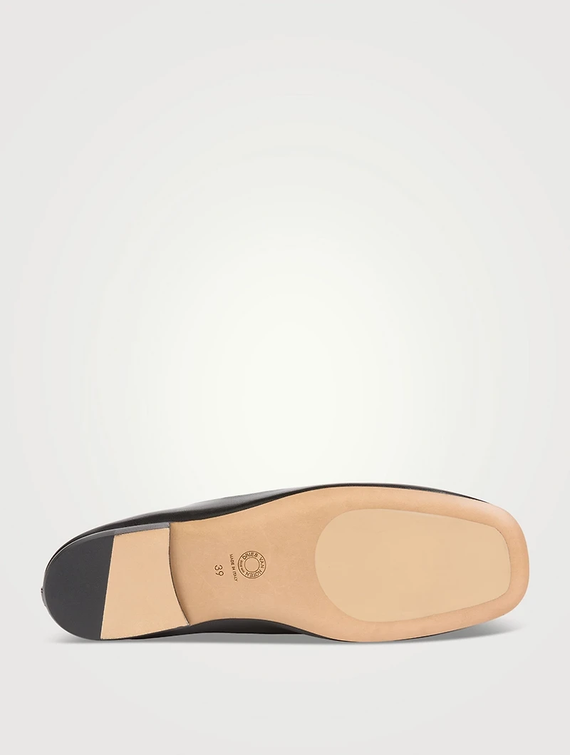 Mesh And Leather Ballet Flats