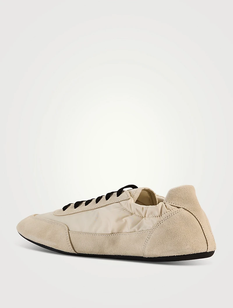 Collapse Re-Nylon And Suede Sneakers