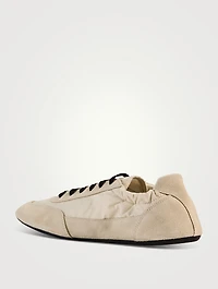 Collapse Re-Nylon And Suede Sneakers