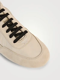 Collapse Re-Nylon And Suede Sneakers