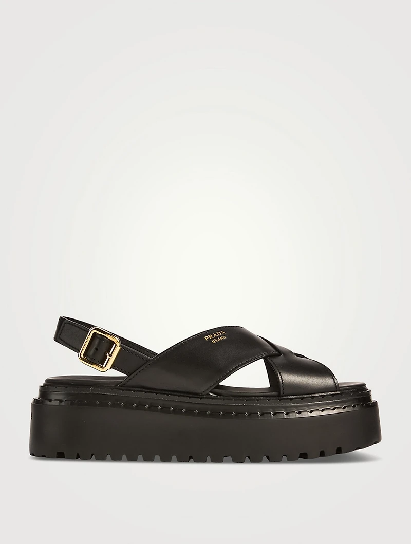 Leather Platform Sandals